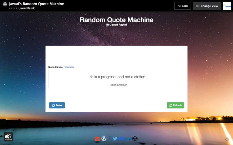 Jawad’s Random Quote Machine